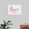 "Love word floral font watercolor"