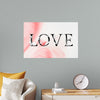 "Love word floral font watercolor"