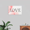 "Love word floral font watercolor"