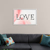 "Love word floral font watercolor"