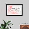 "Love word floral font watercolor"