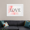 "Love word floral font watercolor"