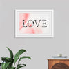 "Love word floral font watercolor"