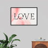 "Love word floral font watercolor"