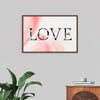 "Love word floral font watercolor"