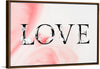 "Love word floral font watercolor"