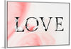 "Love word floral font watercolor"