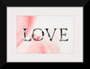 "Love word floral font watercolor"