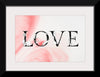 "Love word floral font watercolor"