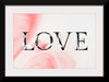 "Love word floral font watercolor"