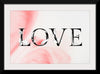 "Love word floral font watercolor"