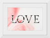 "Love word floral font watercolor"