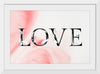 "Love word floral font watercolor"