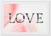 "Love word floral font watercolor"