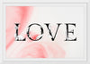 "Love word floral font watercolor"