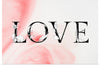 "Love word floral font watercolor"