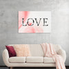 "Love word floral font watercolor"