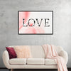 "Love word floral font watercolor"