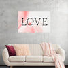 "Love word floral font watercolor"