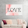 "Love word floral font watercolor"