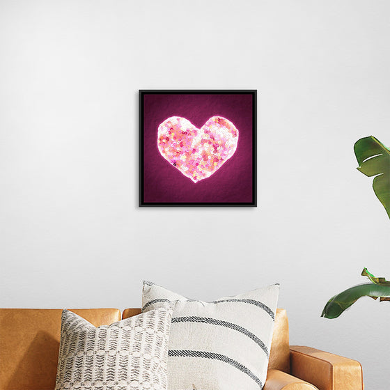 "Pink Sequin heart"