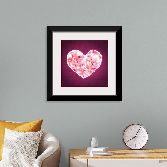 "Pink Sequin heart"