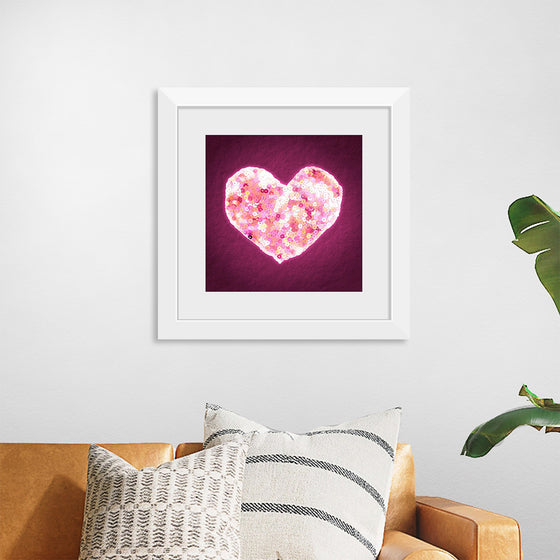 "Pink Sequin heart"