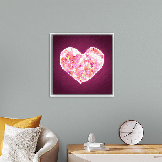 "Pink Sequin heart"