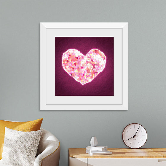 "Pink Sequin heart"