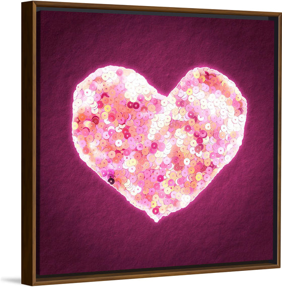 "Pink Sequin heart"