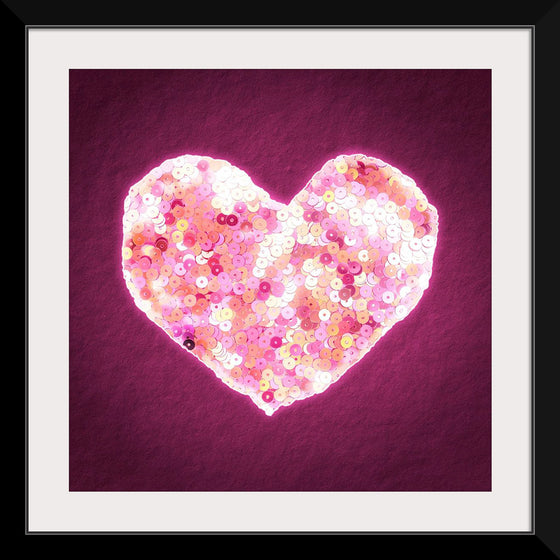 "Pink Sequin heart"