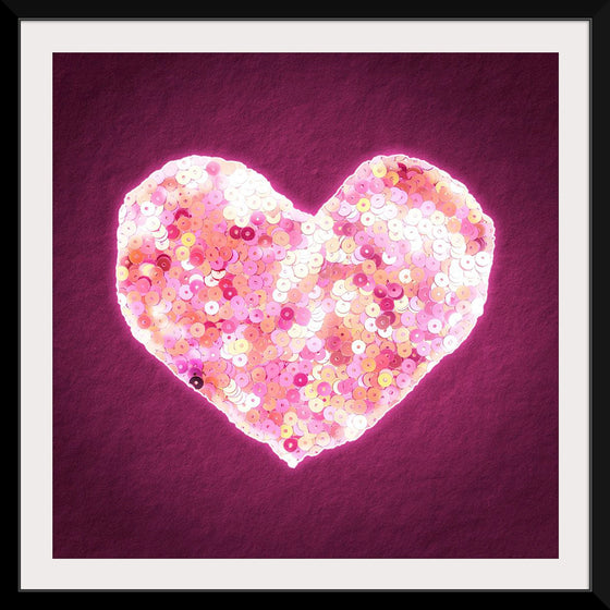 "Pink Sequin heart"