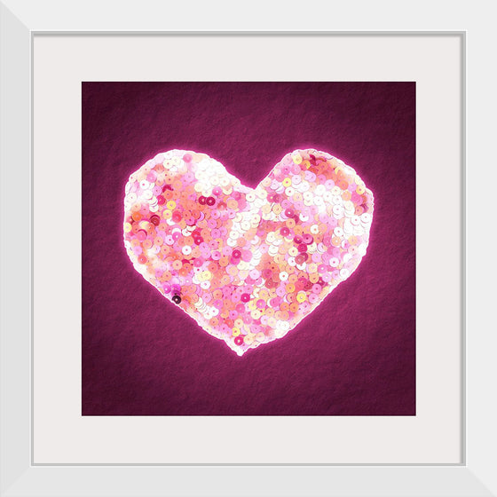 "Pink Sequin heart"