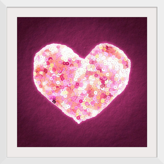 "Pink Sequin heart"