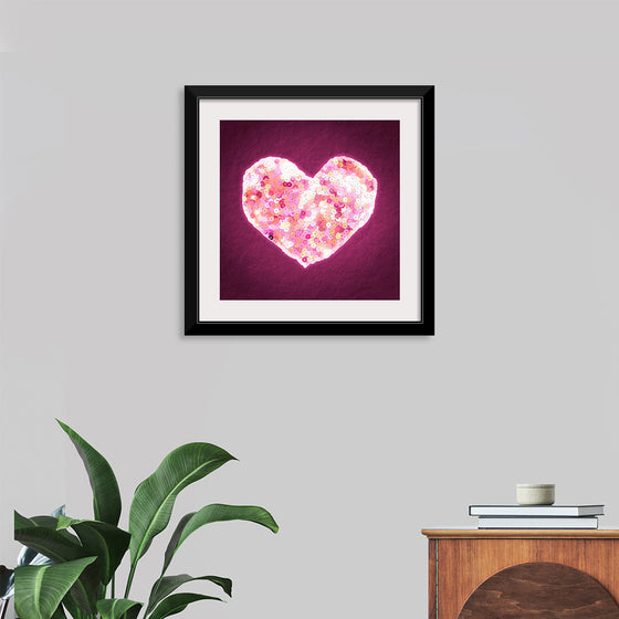 "Pink Sequin heart"