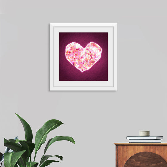 "Pink Sequin heart"