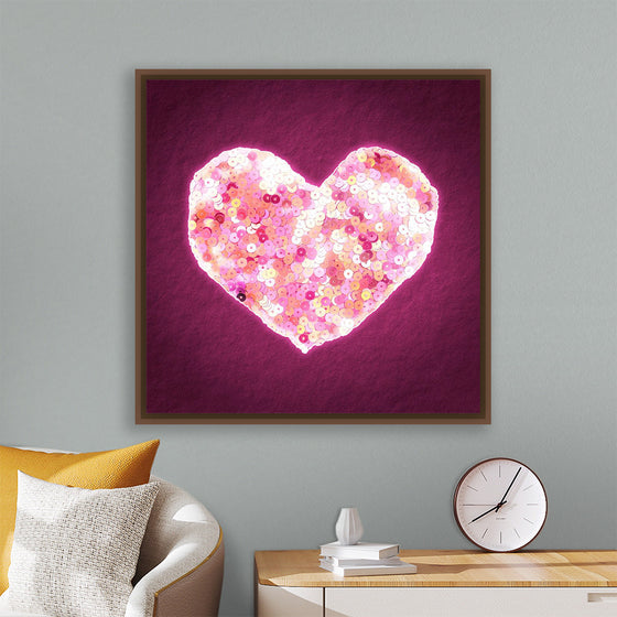 "Pink Sequin heart"