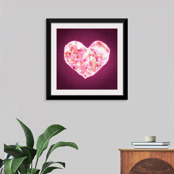 "Pink Sequin heart"