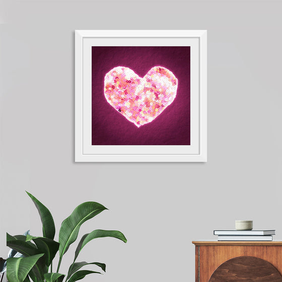 "Pink Sequin heart"