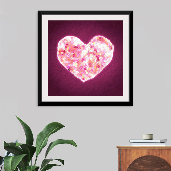 "Pink Sequin heart"