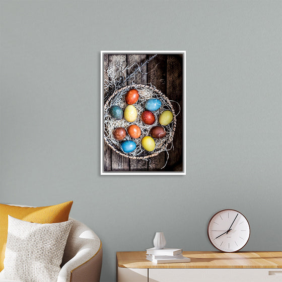 "Colored Easter Eggs in a basket", Monika Grabkowska