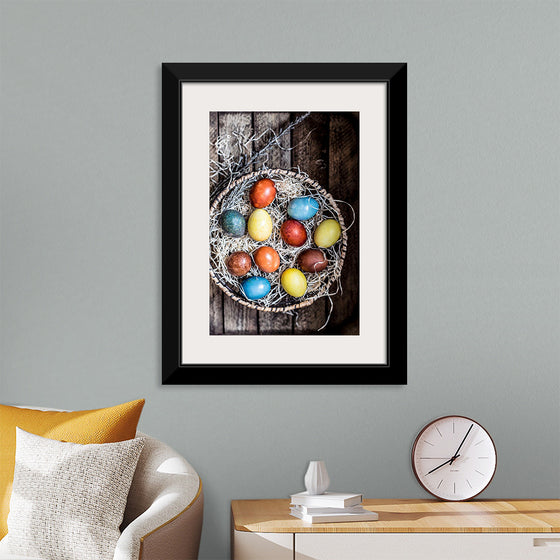 "Colored Easter Eggs in a basket", Monika Grabkowska