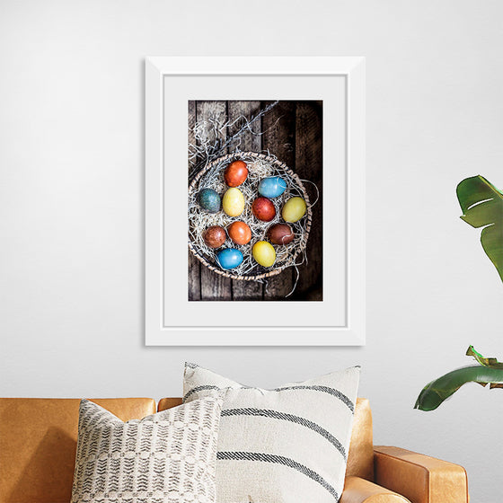 "Colored Easter Eggs in a basket", Monika Grabkowska