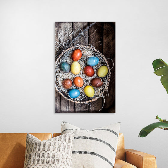 "Colored Easter Eggs in a basket", Monika Grabkowska