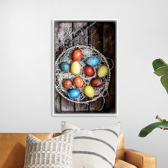 "Colored Easter Eggs in a basket", Monika Grabkowska