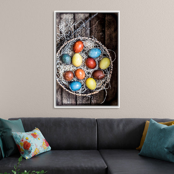 "Colored Easter Eggs in a basket", Monika Grabkowska