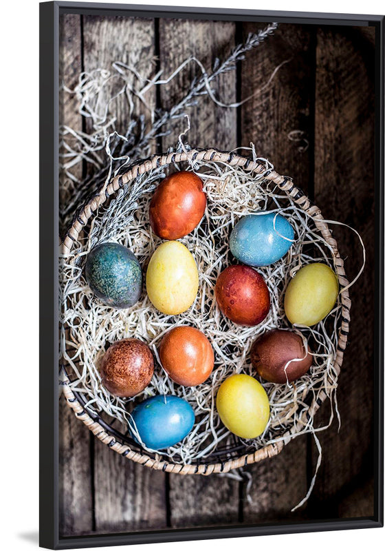 "Colored Easter Eggs in a basket", Monika Grabkowska