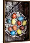 "Colored Easter Eggs in a basket", Monika Grabkowska