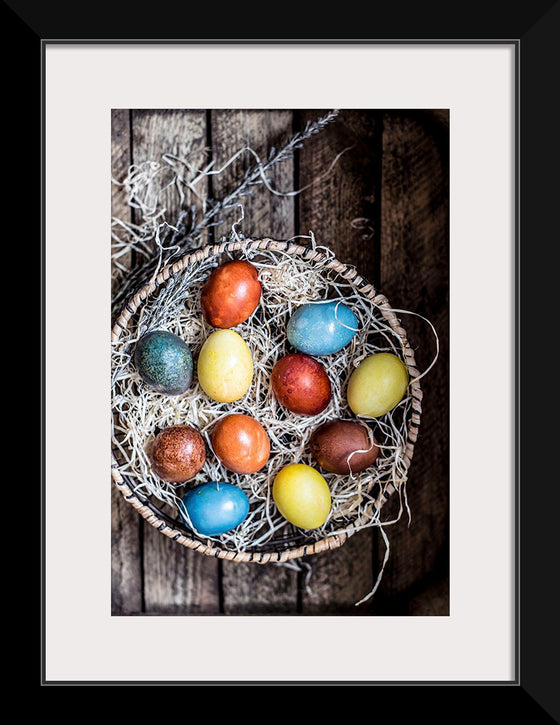 "Colored Easter Eggs in a basket", Monika Grabkowska