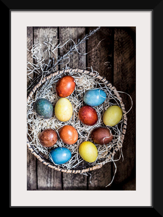 "Colored Easter Eggs in a basket", Monika Grabkowska